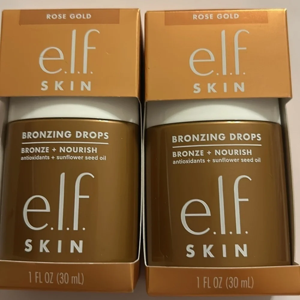 e.l.f. Cosmetics Bronzing Drops BRONZE 1 - ROSE GOLD (LOT OF 2) BRAND NEW